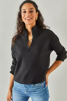 Свитер - Черный - Классический крой Olalook, черный