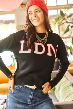 Свитер - Черный - Классический крой Olalook, черный