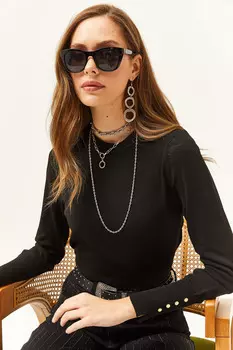 Свитер - Черный - Классический крой Olalook, черный