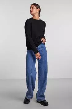 Свитер - Черный - Классический крой PIECES, черный