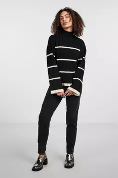 Свитер - Черный - Классический крой PIECES, черный