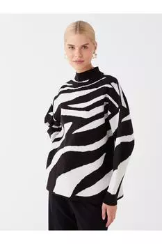 Свитер - Черный - Oversize LC Waikiki, черный