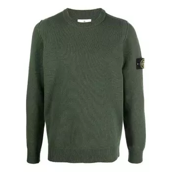 Свитер classic badge sweater 'green' Stone Island, зеленый