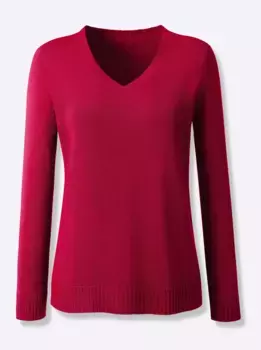 Свитер Classic Basics с V-образным вырезом "Пуловер", красный