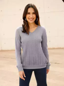 Свитер Classic Basics с V-образным вырезом "V-Pulover", серый