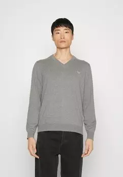 Свитер CLASSIC V NECK GANT, темно-серый меланж