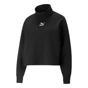 Свитер classics logo embroidery swea black Puma, черный