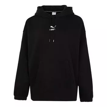 Свитер classics oversized tr embroidery logo hoodie black Puma, черный