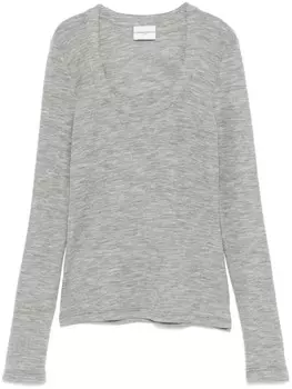 Свитер Claudie Pierlot с круглым вырезом, серый