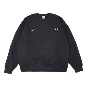 Свитер club sweatshirt 'black' Nike, черный
