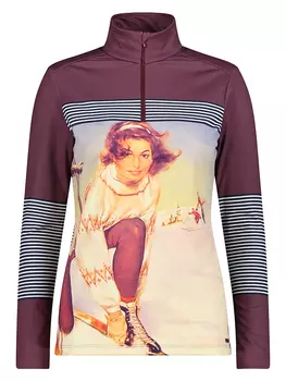 Свитер CMP Fleece, цвет Pflaume/Bunt