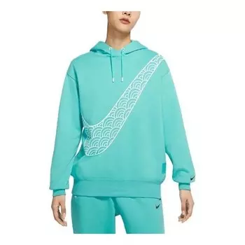 Свитер cny new year's edition hoodie fleece loose knit sports blue green Nike, зеленый