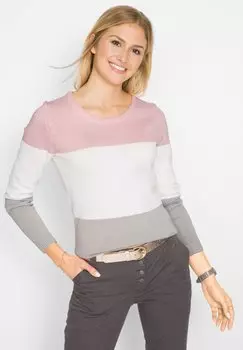 Свитер COLORBLOCKING-STIL bonprix, розовый