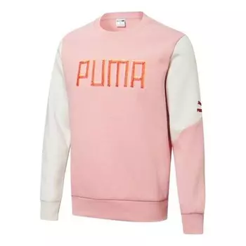 Свитер colorful embroidered sweater 'pink white' Puma, розовый