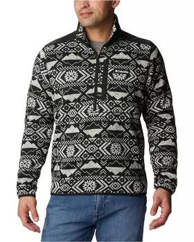 Свитер Columbia Sweater Weather II Printed 1/2 Zip, цвет Black Checkered Peaks Tonal Print
