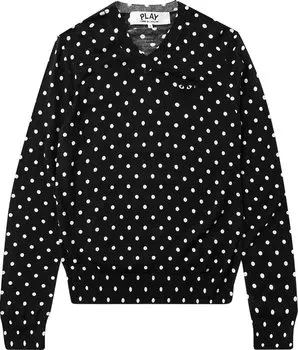 Свитер Comme des Garons PLAY V-Neck Sweater 'Black', черный