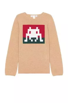 Свитер Comme Des Garcons Shirt Giant Logo, коричневый