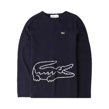Свитер Comme Des Garons SHIRT Comme des Garons SHIRT x Lacoste 'Navy Blue', синий