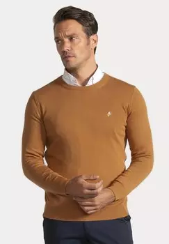 Свитер Contrast Inside Striped Jacey Quinn, цвет latte brown