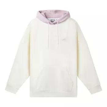 Свитер contrasting colors hooded casual hoodie white pink colorblock New Balance, белый