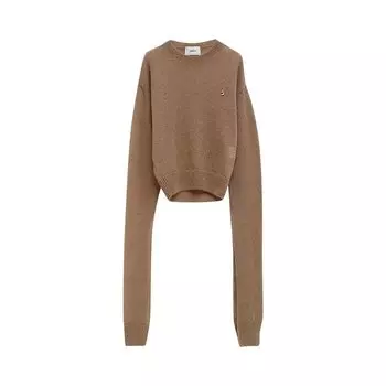 Свитер Coperni Knotted Sleeves Sweater, коричневый