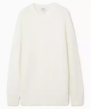 Свитер Cos Round Neck Made Of Alpaca Mix, светло-бежевый