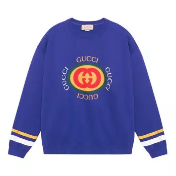Свитер cotton sweatshirt 'blue' Gucci, синий