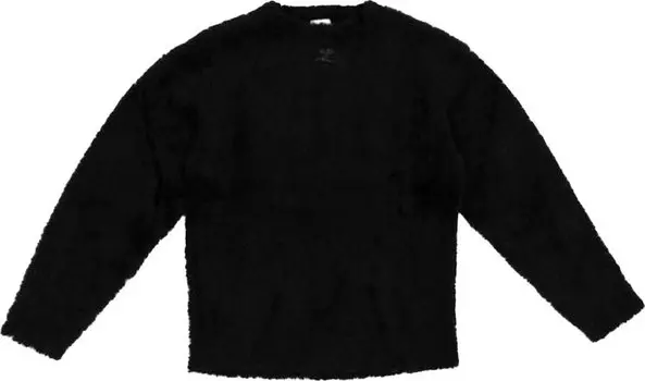Свитер Courrèges Hairy Oversized Sweater 'Black', черный