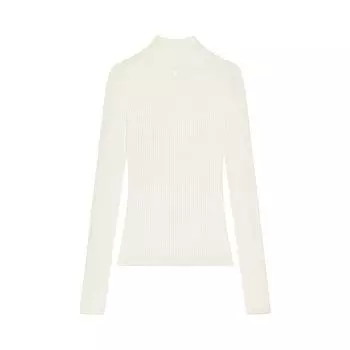 Свитер Courrges Mockneck Light Rib Sweater 'Heritage White', белый