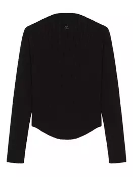 Свитер Courrges с косым вырезом, черный