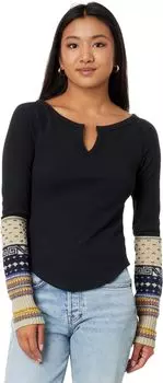 Свитер Cozy Craft Cuff Free People, цвет Black Combo