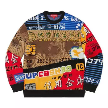 Свитер credit cards sweater 'multi-color' Supreme, мультиколор