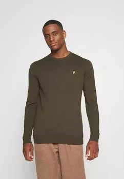 Свитер CREW NECK Lyle & Scott, оливковый
