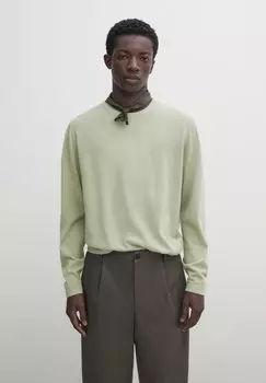 Свитер Crew Neck Massimo Dutti, зеленый