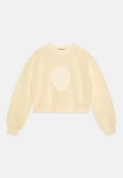 Свитер Crochet Crest Logo Sweater Tommy Hilfiger, цвет off-white