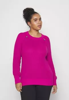 Свитер Crop Shaker Zip MICHAEL Michael Kors, цвет deep fuchsia