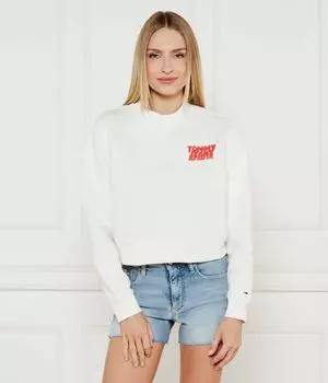 Свитер Cropped fit Tommy Jeans, экрю