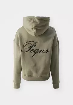 Свитер Cropped Handwritten Logo Hoodie PEQUS, темно-серый