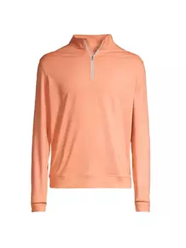 Свитер Crown Sport Perth Melange Performance с молнией на четверть Peter Millar, цвет sea star