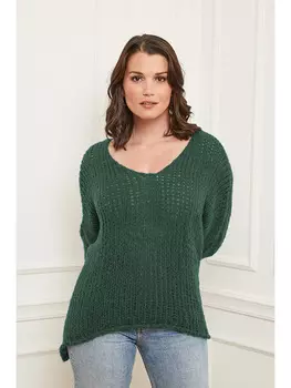 Свитер Curvy Lady, темно-зеленый