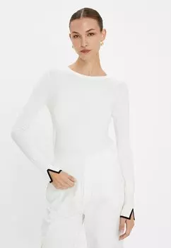 Свитер Cut Out Detail Long Sleeve Crew Neck Koton, бежевый