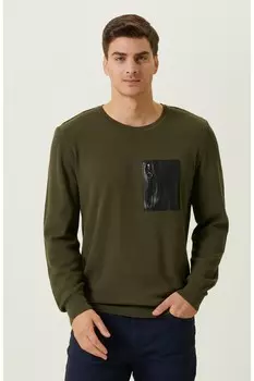 Свитер цвета хаки Network, хаки