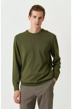 Свитер цвета хаки с круглым вырезом Network, хаки