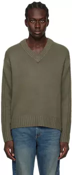 Свитер цвета хаки с надписью "The Loup" Lisa Yang