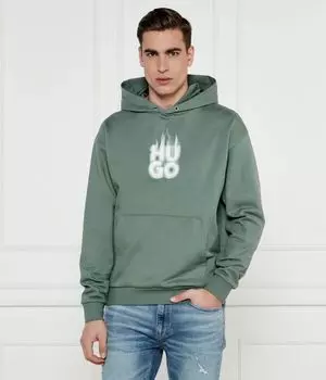 Свитер Дафна Relaxed fit Hugo, зеленый