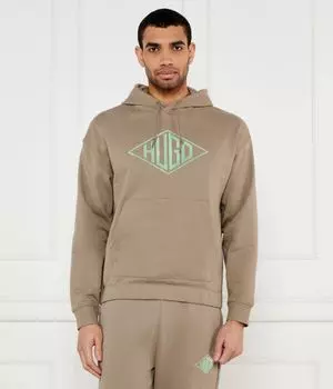 Свитер дакороло Loose fit Hugo, желтый