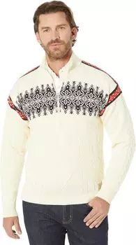 Свитер Dale of Norway Aspy Sweater, цвет Off-White Navy Mustard Raspberry