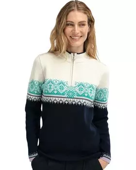 Свитер Dale of Norway Moritz Feminine, цвет Marine/Off-White/Peacock