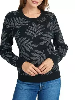 Свитер Daniel Rainn с принтом листьев, черный/серый