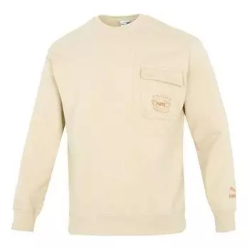 Свитер das cc graphic crew sweater 'beige' Puma, бежевый